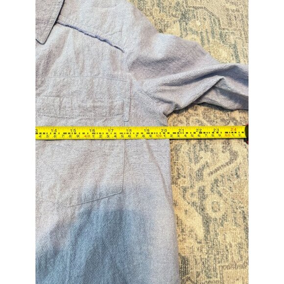 We The Free Women's Relaxed Button Up Collared Shirt Small Periwinkle Boho - Picture 8 of 9